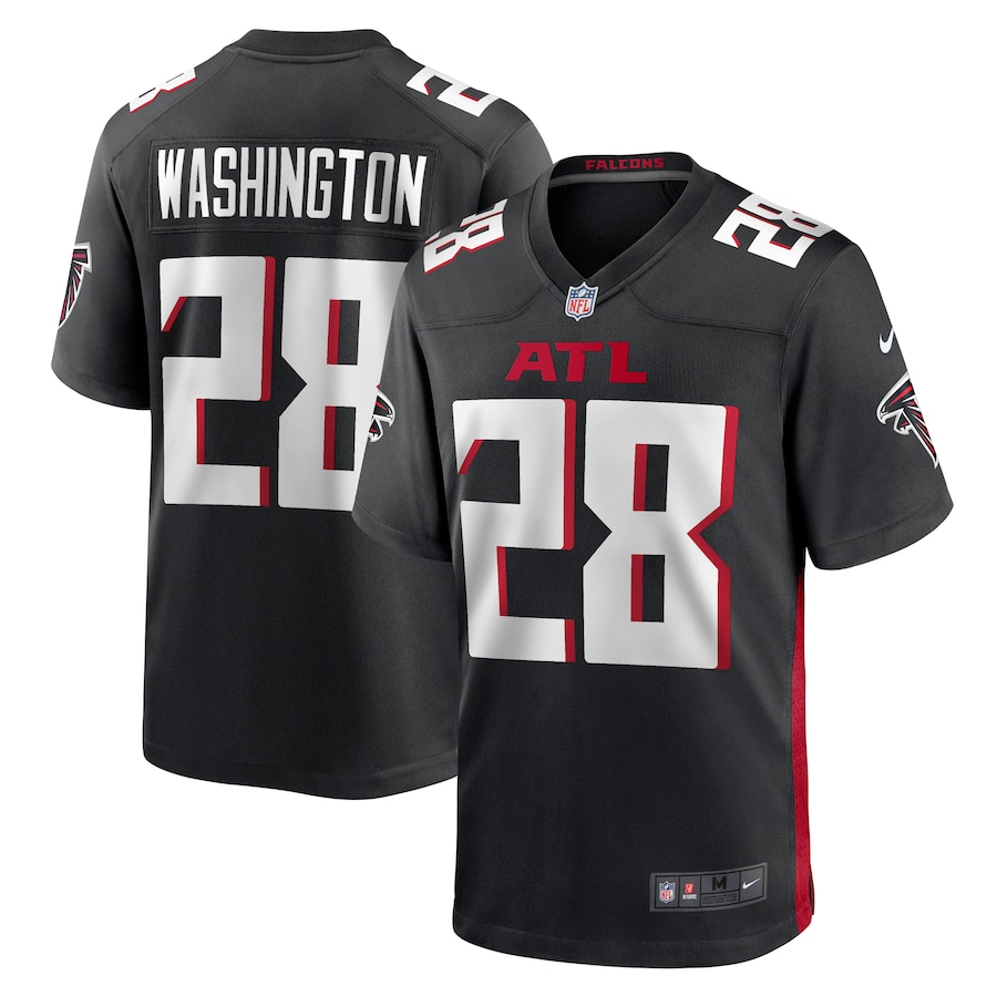 Men's Atlanta Falcons Carlos Washington Nike  Black  Game Jersey - Jersey
