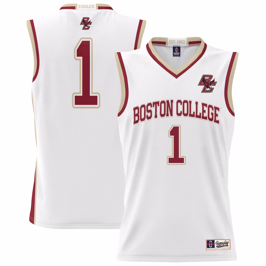 #1 Boston College Eagles GameDay Greats Unisex Lightweight Basketball Jersey - White - Jersey