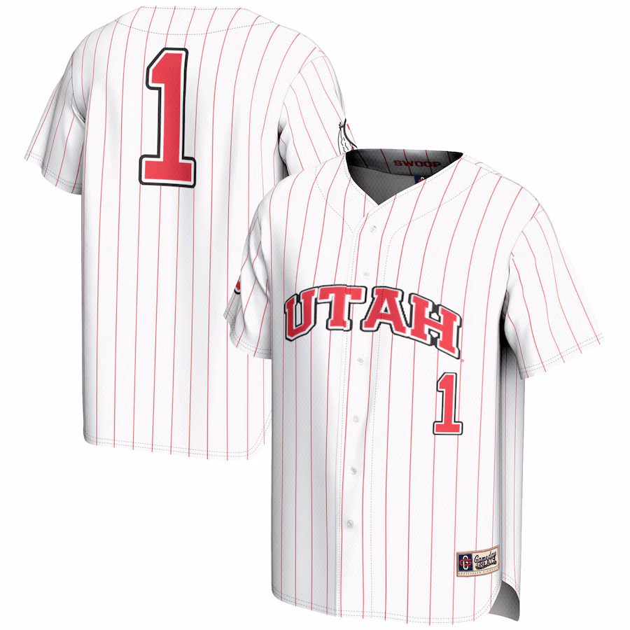 Men's GameDay Greats #1 White Utah Utes Lightweight Baseball Fashion Jersey - Jersey