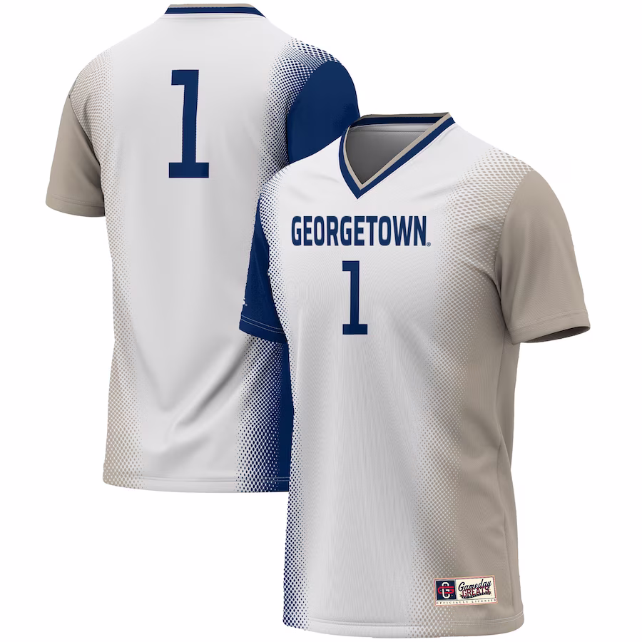 #1 Georgetown Hoyas GameDay Greats Unisex  Lightweight Women's Soccer Jersey - White - Jersey