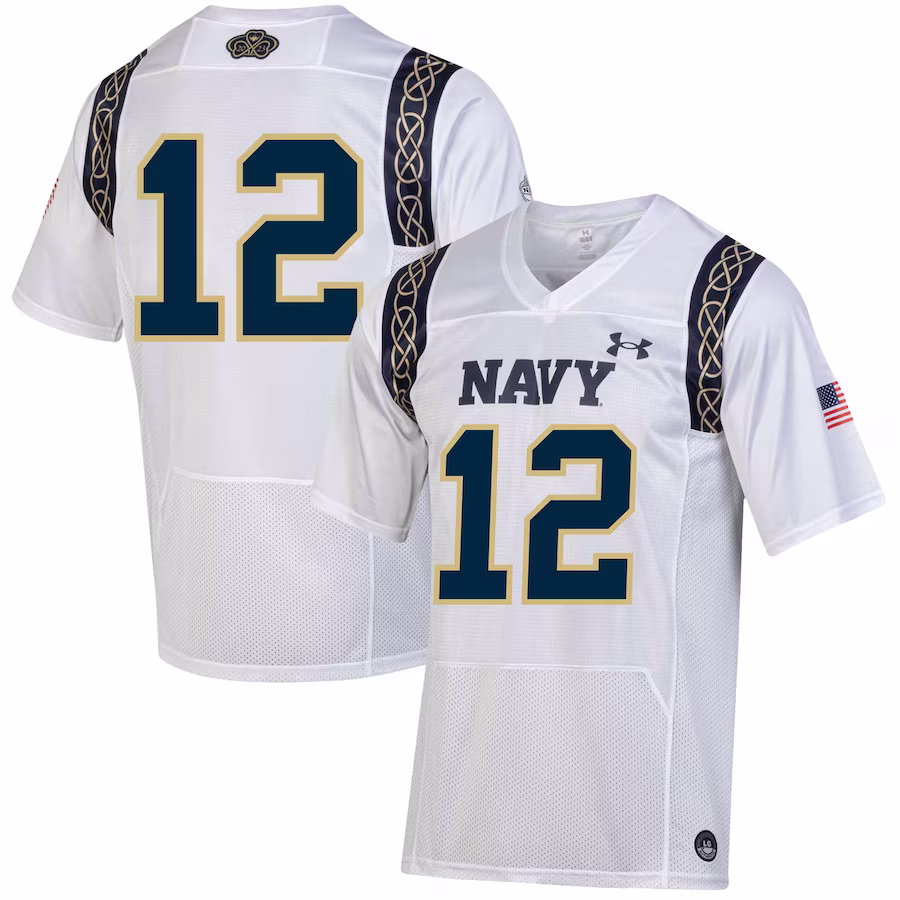 Navy Midshipmen Under Armour 2023 Aer Lingus College Football Classic Replica Jersey - White - Jersey