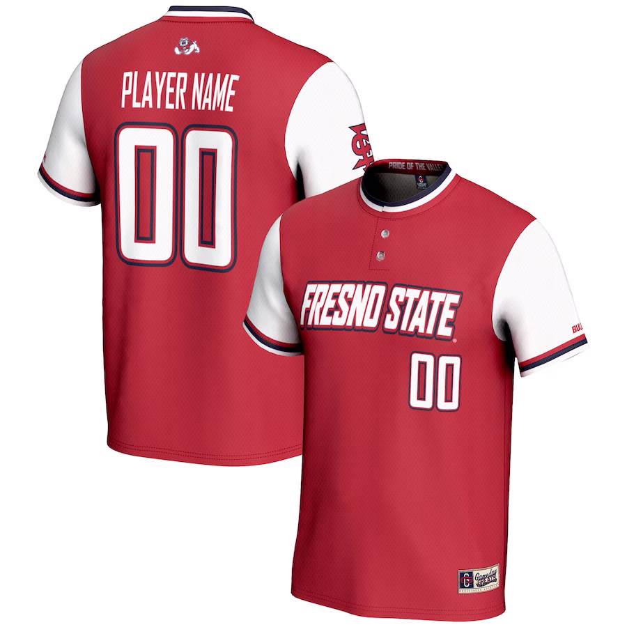 Fresno State Bulldogs GameDay Greats NIL Pick-A-Player Lightweight Softball Jersey - Red - Jersey
