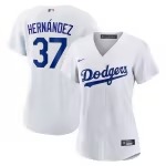 Women's Los Angeles Dodgers Teoscar Hernandez Nike White Home Replica Jersey - Jersey