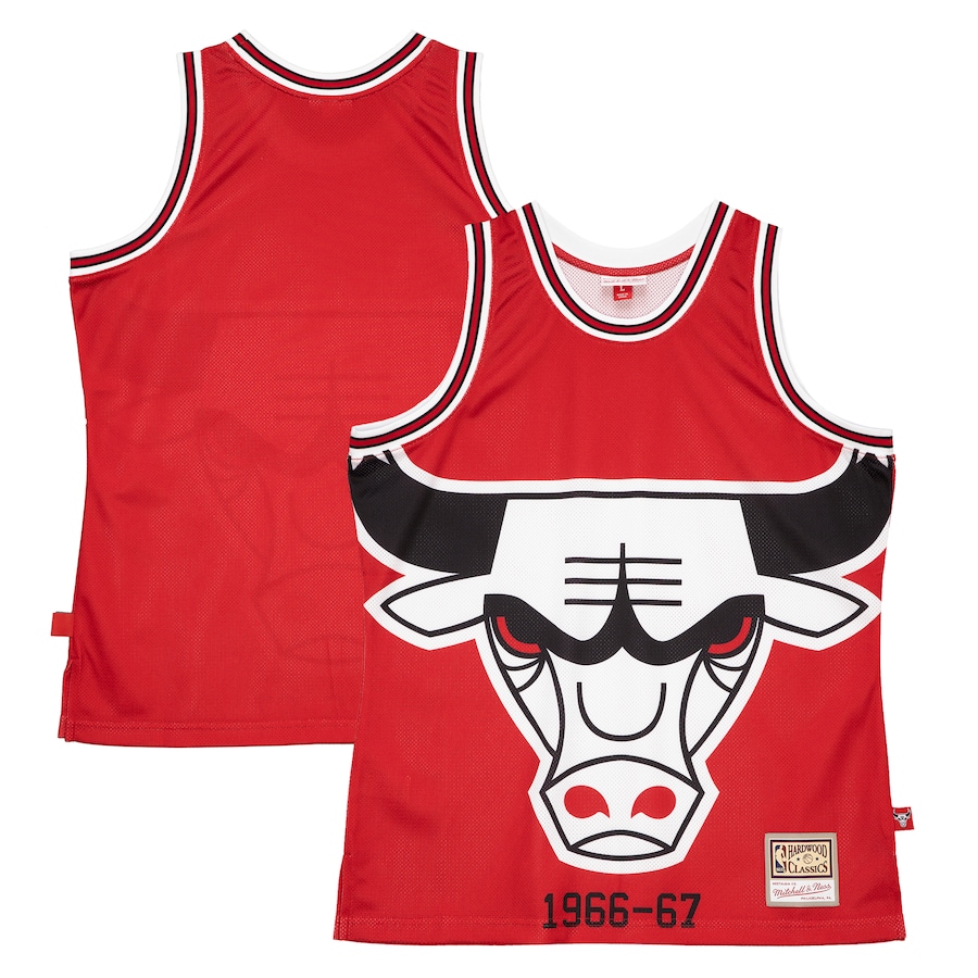 Men's Chicago Bulls  Mitchell & Ness Red Hardwood Classics Blown Out Fashion Jersey - Jersey
