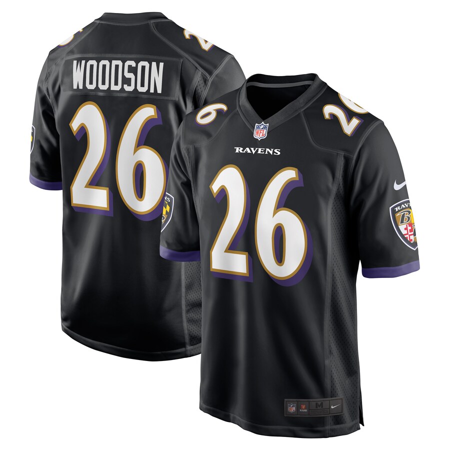 Men's Baltimore Ravens Rod Woodson Nike Black Retired Player Jersey - Jersey