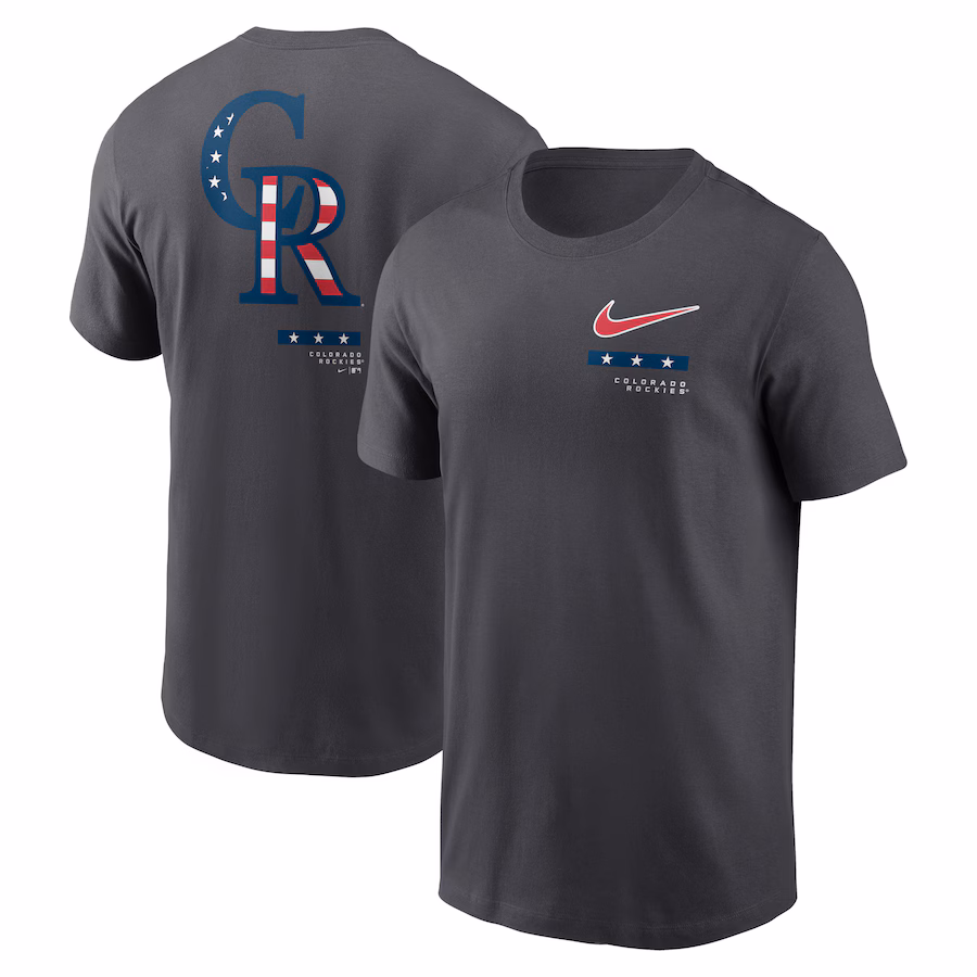 Men's Colorado Rockies Nike Anthracite Americana T-Shirt - Jersey