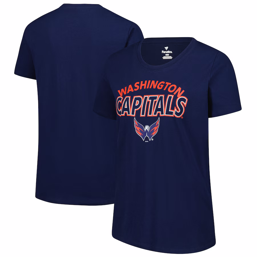 Women's Washington Capitals Fanatics Navy Risk T-Shirt - Jersey