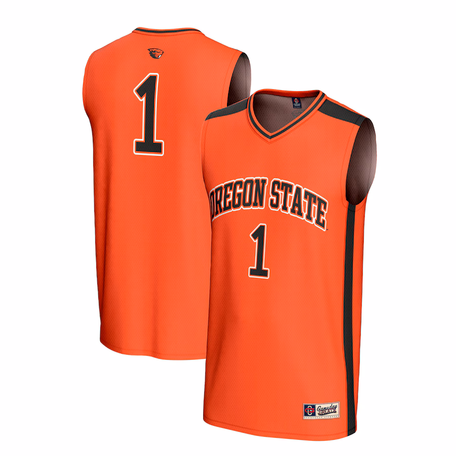 Youth GameDay Greats #1 Orange Oregon State Beavers Lightweight Collegiate Basketball Fashion Jersey - Jersey