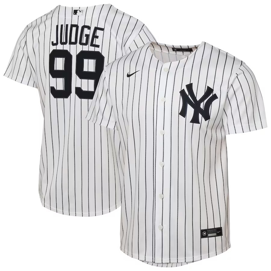 Youth New York Yankees Aaron Judge Nike White Home Replica Player Jersey - Jersey