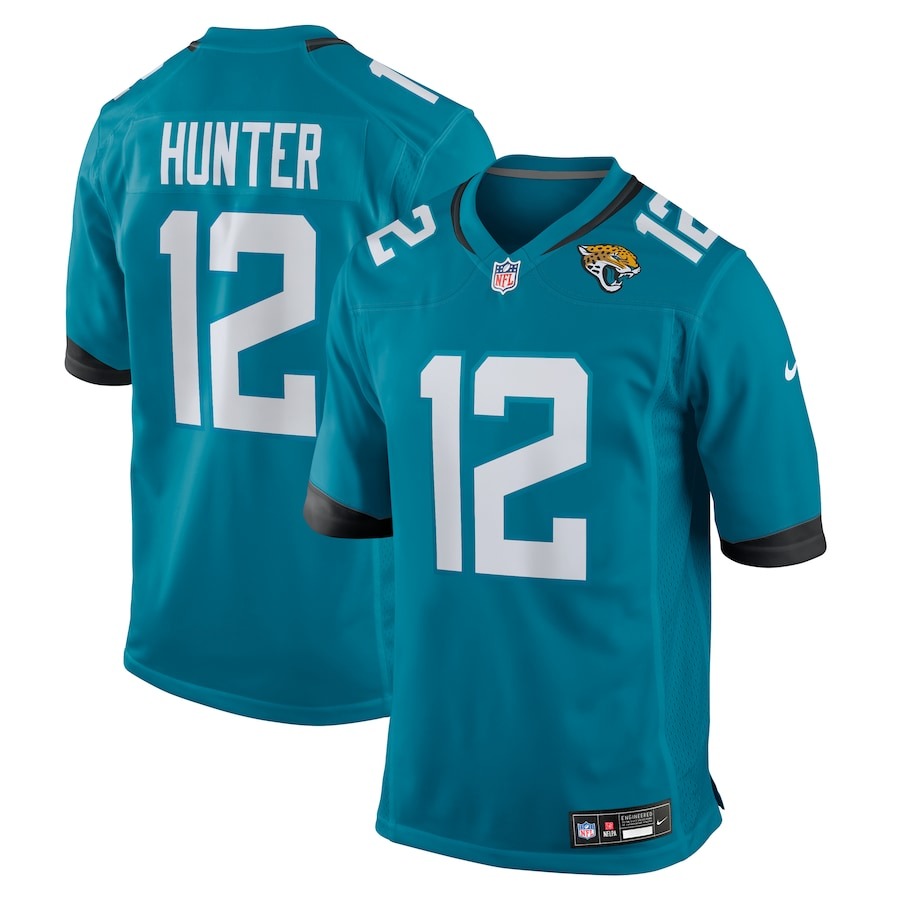 Men's Jacksonville Jaguars Travis Hunter Nike Teal 2025 NFL Draft First Round Pick Game Jersey - Jersey