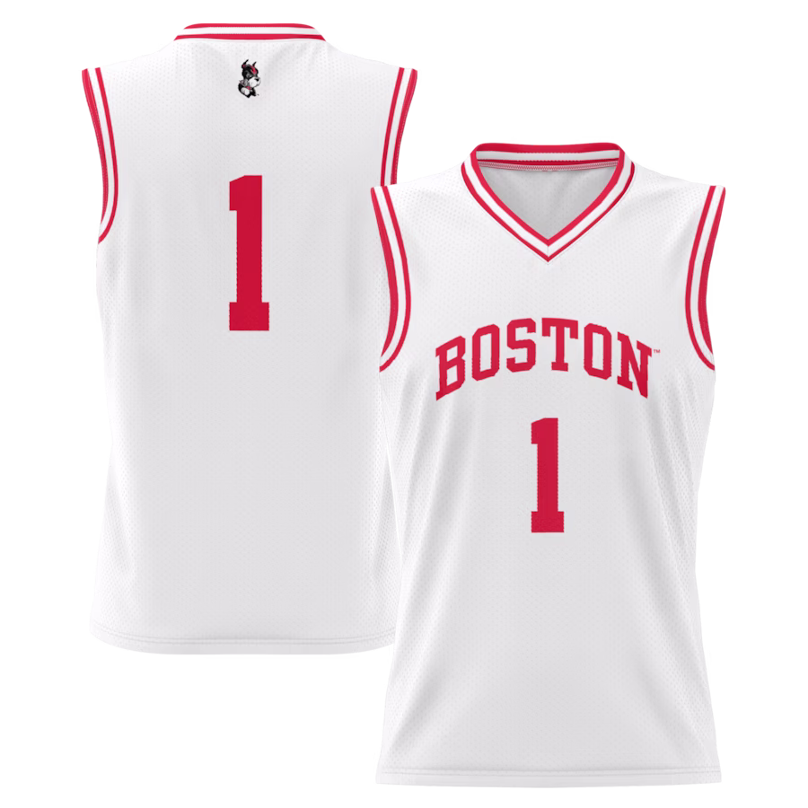 #1 Boston University GameDay Greats Lightweight Basketball Jersey - White - Jersey