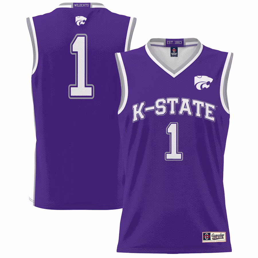 #1 Kansas State Wildcats GameDay Greats Youth Lightweight Basketball Jersey - Purple - Jersey