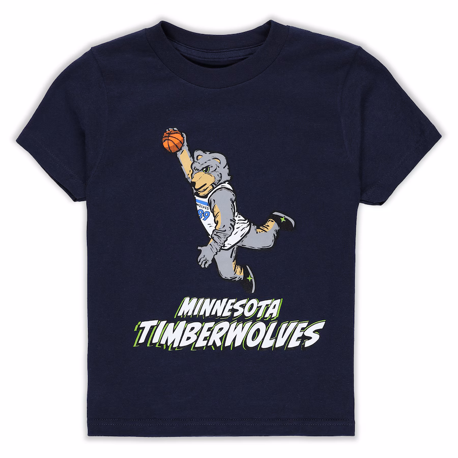 Youth Minnesota Timberwolves Stadium Essentials Navy Mascot Air T-Shirt - Jersey