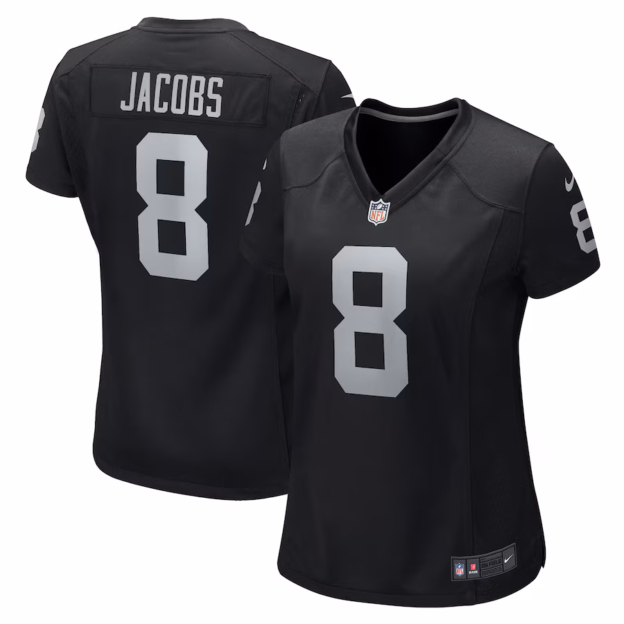 Women's Las Vegas Raiders Josh Jacobs Nike Black Game Player Jersey - Jersey
