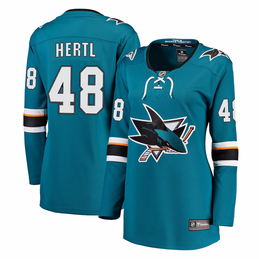 Women's San Jose Sharks Tomas Hertl Fanatics Teal Home Premier Breakaway Player Jersey - Jersey