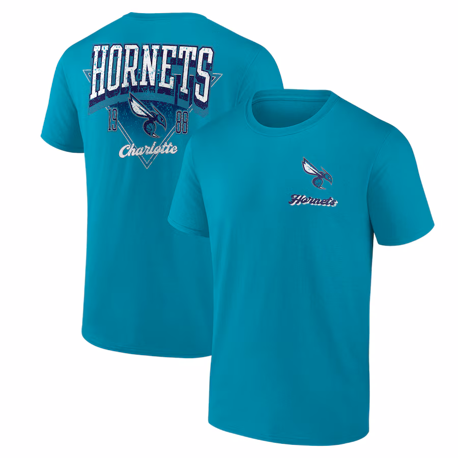 Men's Charlotte Hornets Teal Never Over T-Shirt - Jersey