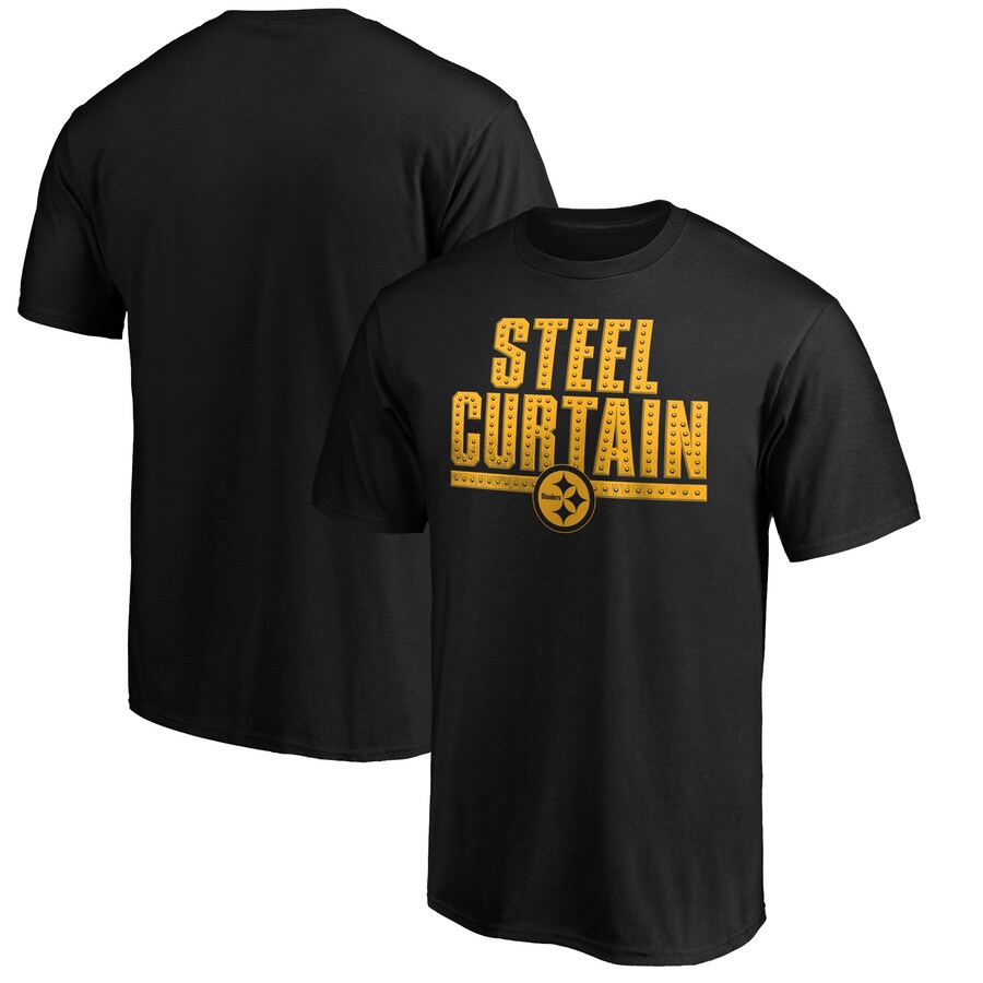 Men's Pittsburgh Steelers  Black Hometown Collection Steel Curtain T-Shirt - Jersey