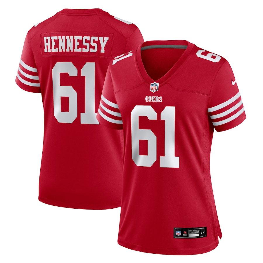 Women's San Francisco 49ers Matt Hennessy Nike Scarlet Team Game Jersey - Jersey