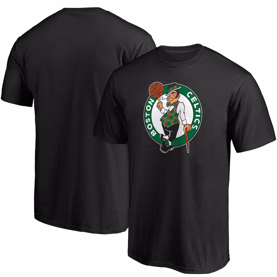 Men's Boston Celtics Fanatics Black Primary Team Logo T-Shirt - Jersey