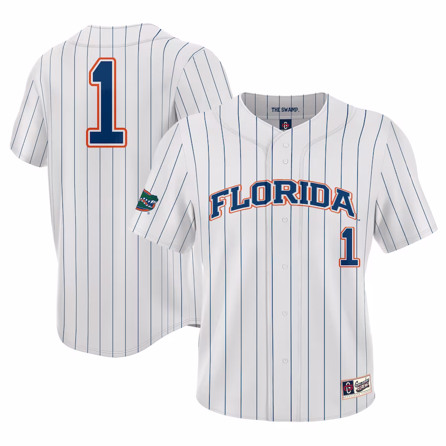 #1 Florida Gators GameDay Greats Lightweight Baseball Jersey - White - Jersey