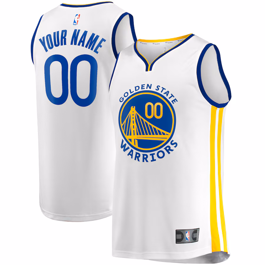 Youth Golden State Warriors  Fanatics White Fast Break Replica Custom Jersey - Association Edition - Jersey