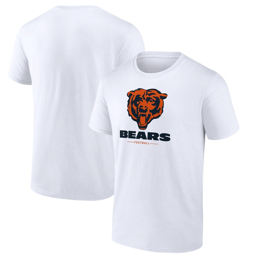 Men's Chicago Bears  White Team Lockup T-Shirt - Jersey
