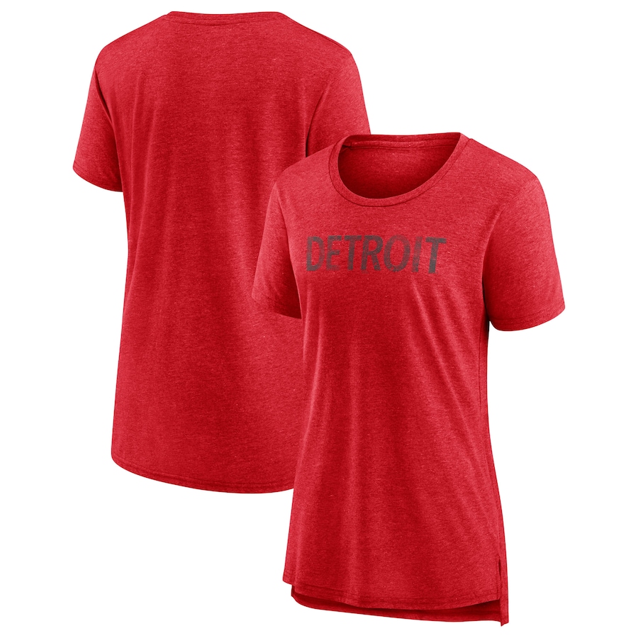 Women's Detroit Red Wings Fanatics Heather Red Special Edition 2.0 Modern T-Shirt - Jersey