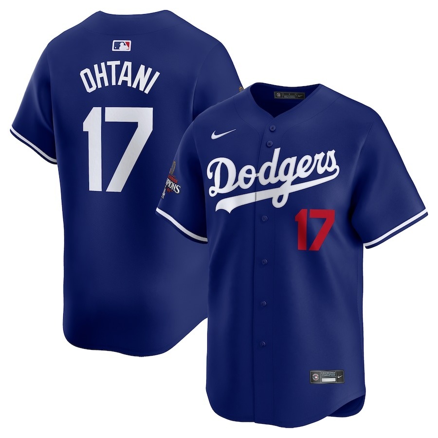 Men's Los Angeles Dodgers Shohei Ohtani Nike Royal 2024 World Series Champions Alternate Limited Player Jersey - Jersey