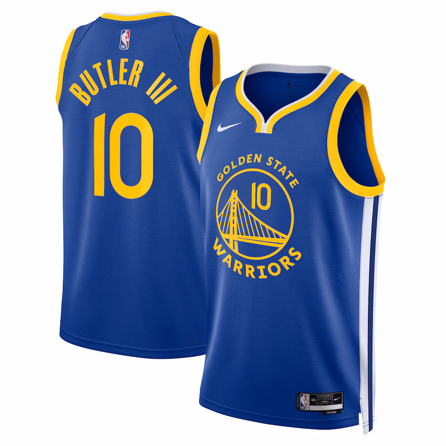 Unisex Golden State Warriors Jimmy Butler Nike Royal Swingman Jersey - Icon Edition - Jersey