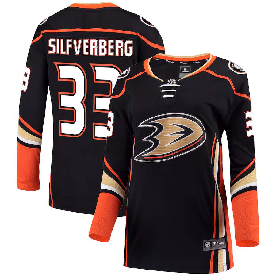 Women's Anaheim Ducks Jakob Silfverberg Fanatics Black Breakaway Jersey - Jersey
