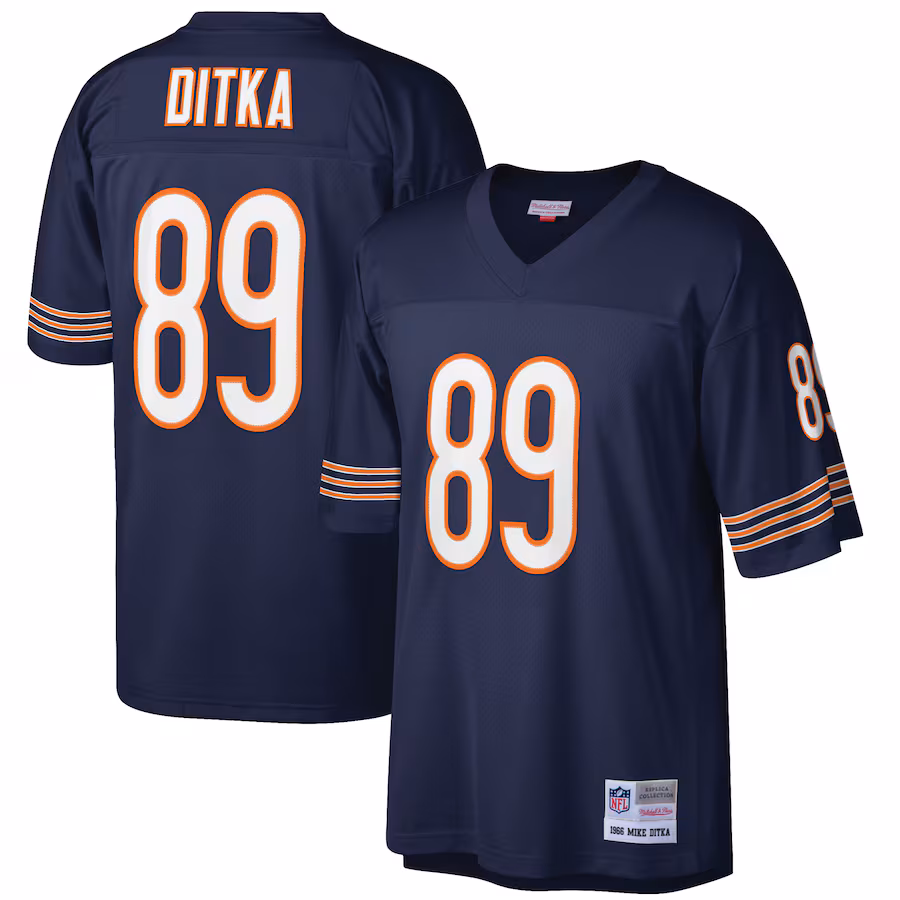 Men's Chicago Bears Mike Ditka Mitchell & Ness Navy Retired Player Legacy Replica Jersey - Jersey