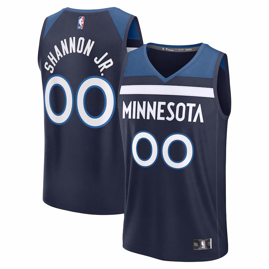 Men's Minnesota Timberwolves Terrence Shannon Jr. Fanatics Navy Fast Break Replica Player Jersey - Icon Edition - Jersey