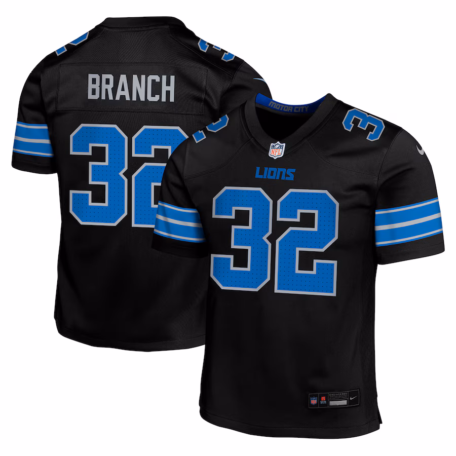 Youth Detroit Lions Brian Branch Nike Black Game Jersey - Jersey