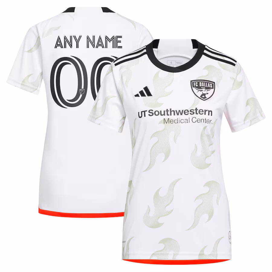 Women's FC Dallas adidas White 2023 Burn Baby Burn Replica Custom Jersey - Jersey