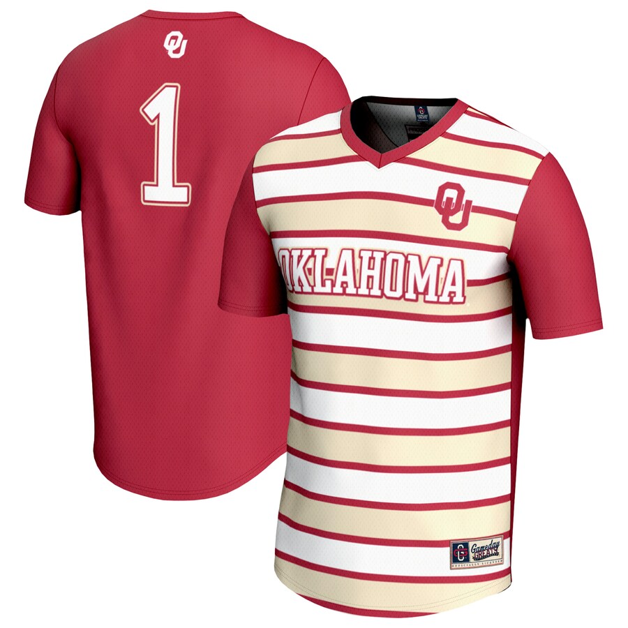 Unisex GameDay Greats #1 Crimson Oklahoma Sooners Lightweight Soccer Fashion Jersey - Jersey