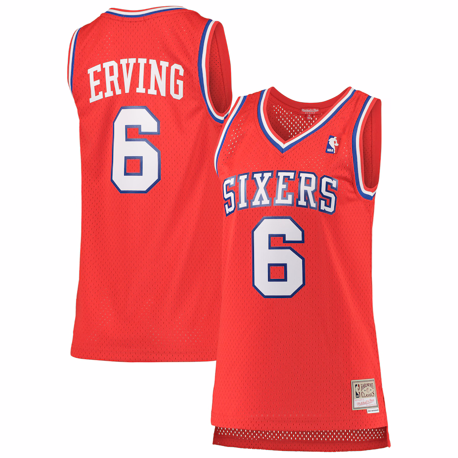Women's Philadelphia 76ers Julius Erving Mitchell & Ness Red 1982/83 Hardwood Classics Swingman Jersey - Jersey