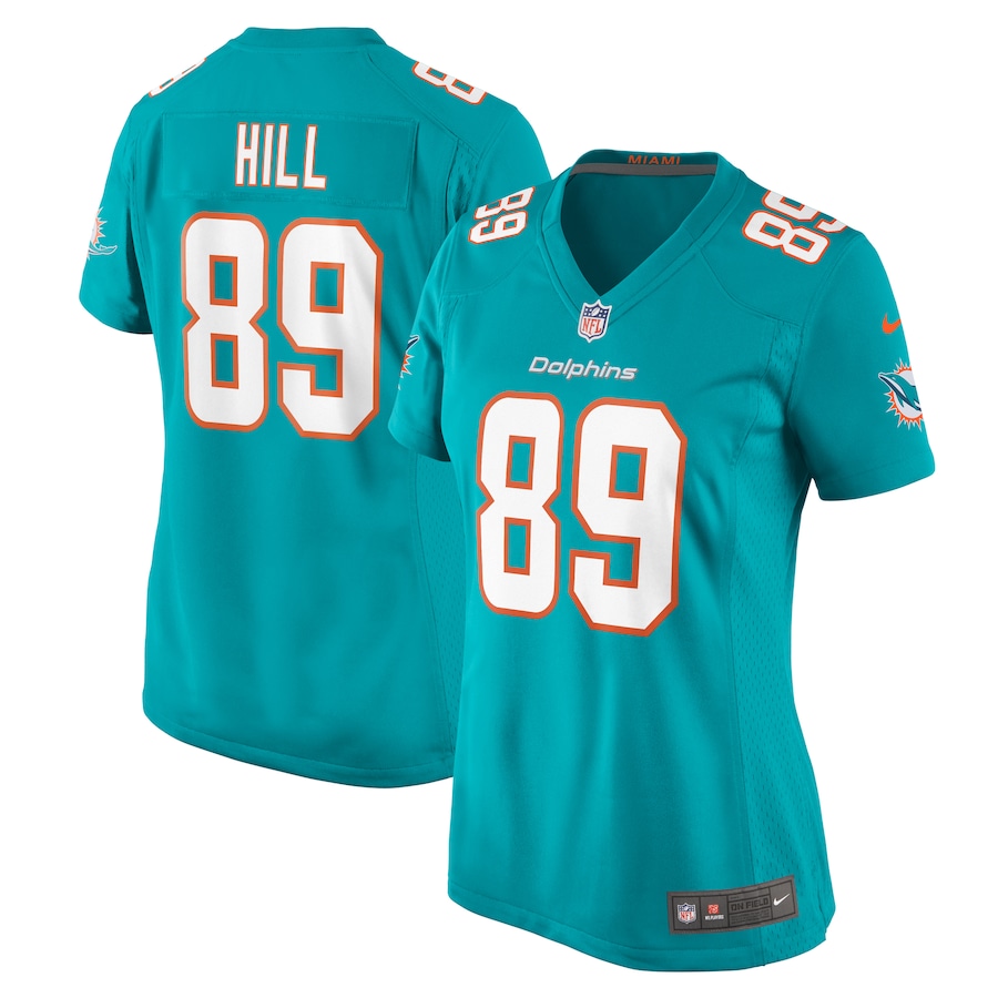 Women's Miami Dolphins Julian Hill Nike Aqua Game Jersey - Jersey