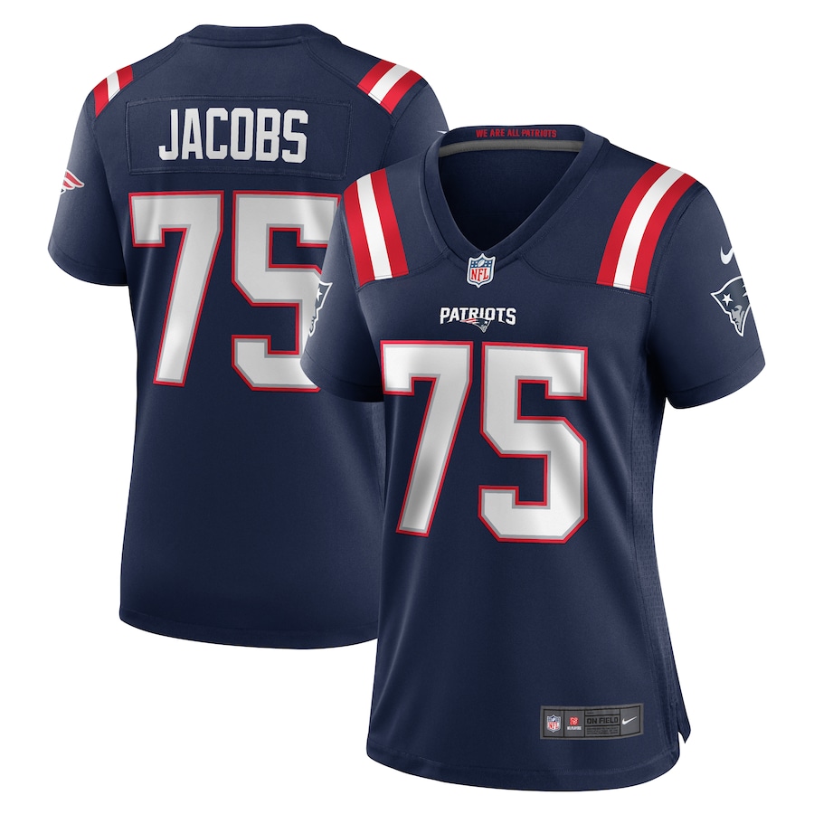 Women's New England Patriots Demontrey Jacobs Nike Navy Game Jersey - Jersey