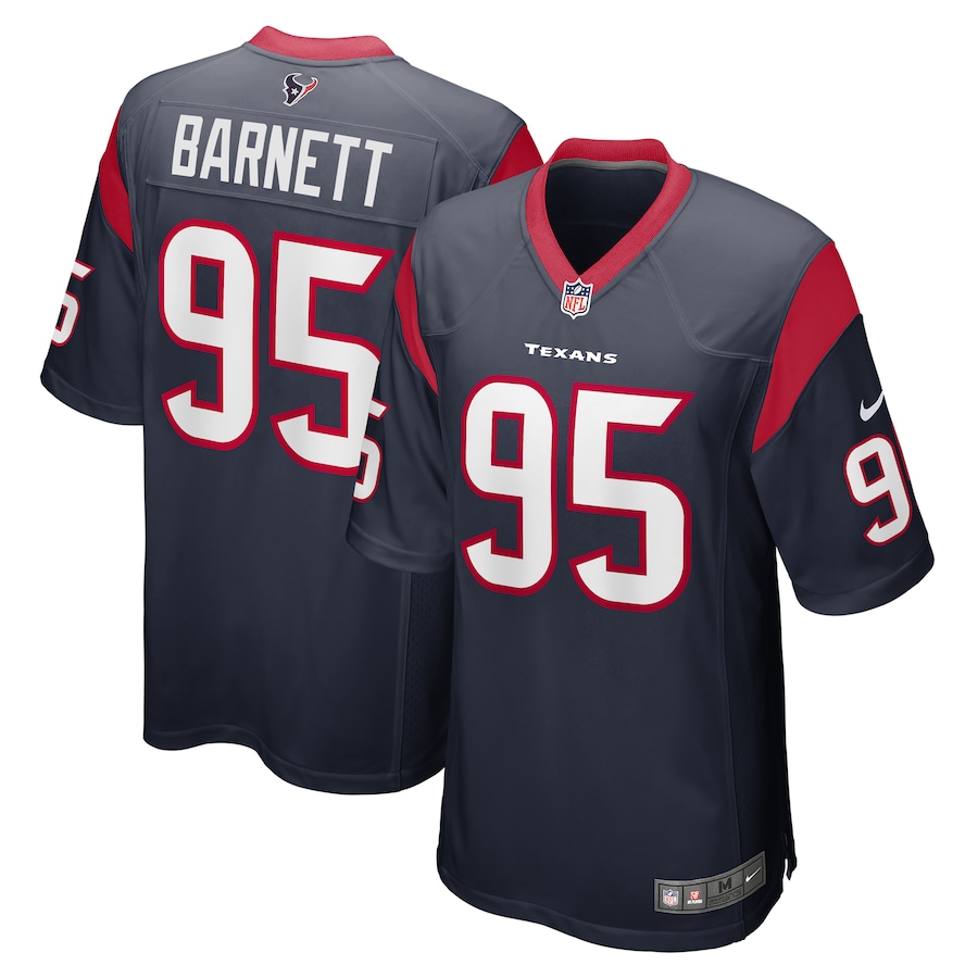 Men's Houston Texans Derek Barnett Nike Navy Game Jersey - Jersey