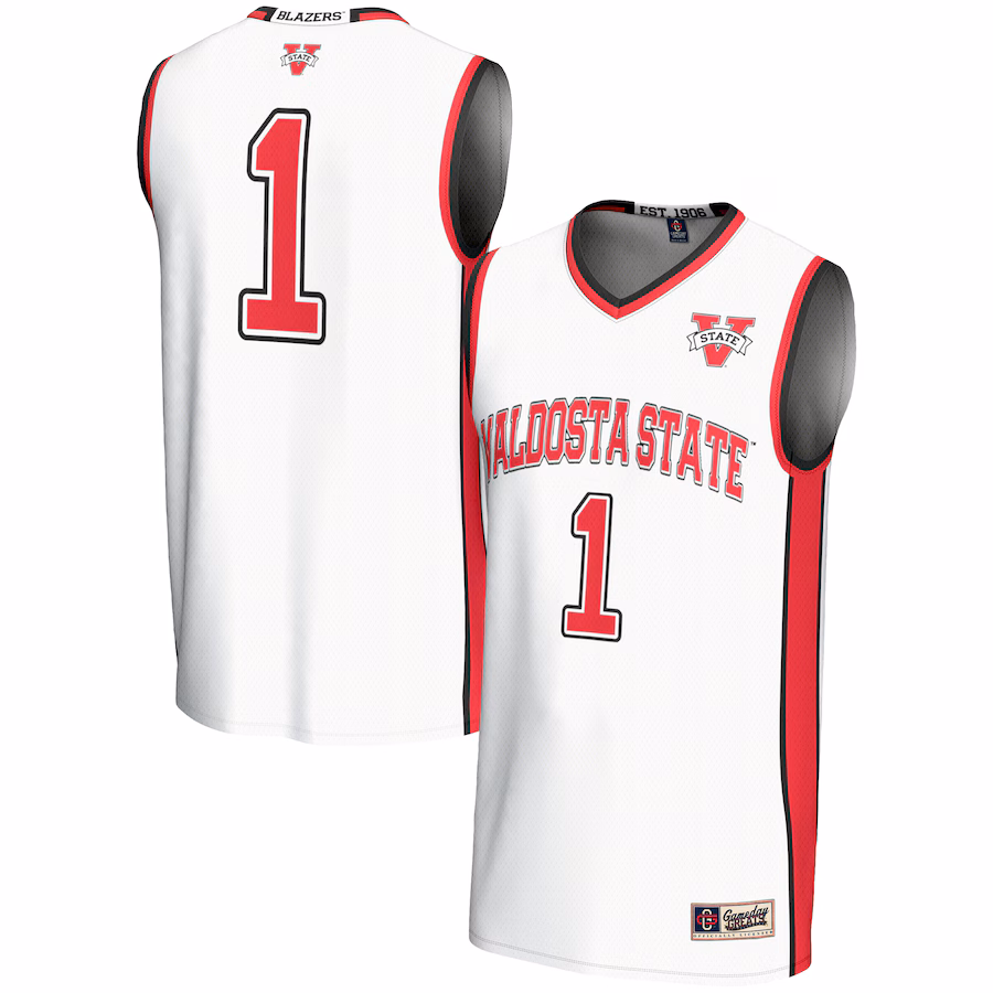 Youth GameDay Greats #1 White Valdosta State Blazers Lightweight Basketball Jersey - Jersey
