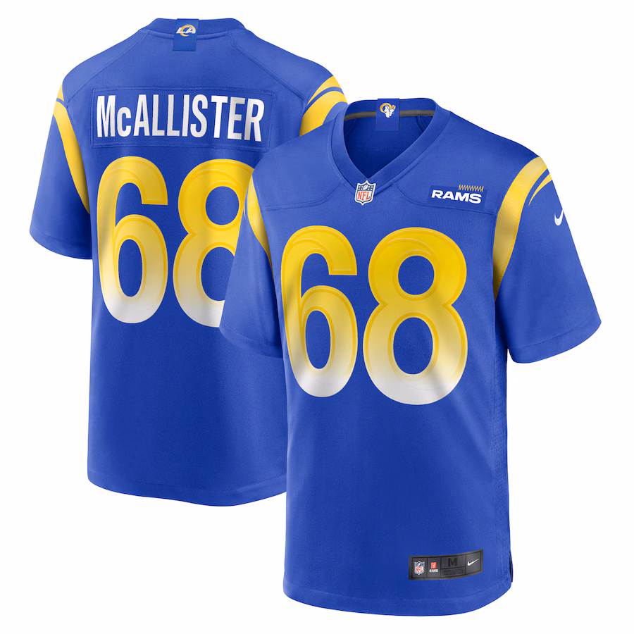 Men's Los Angeles Rams Mike McAllister Nike Royal Home Game Jersey - Jersey