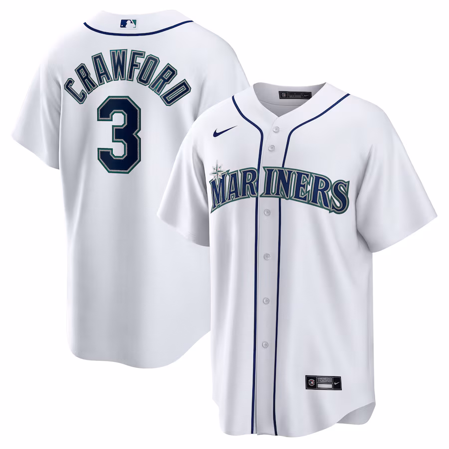 Men's Seattle Mariners JP Crawford Nike White Home Replica Jersey - Jersey