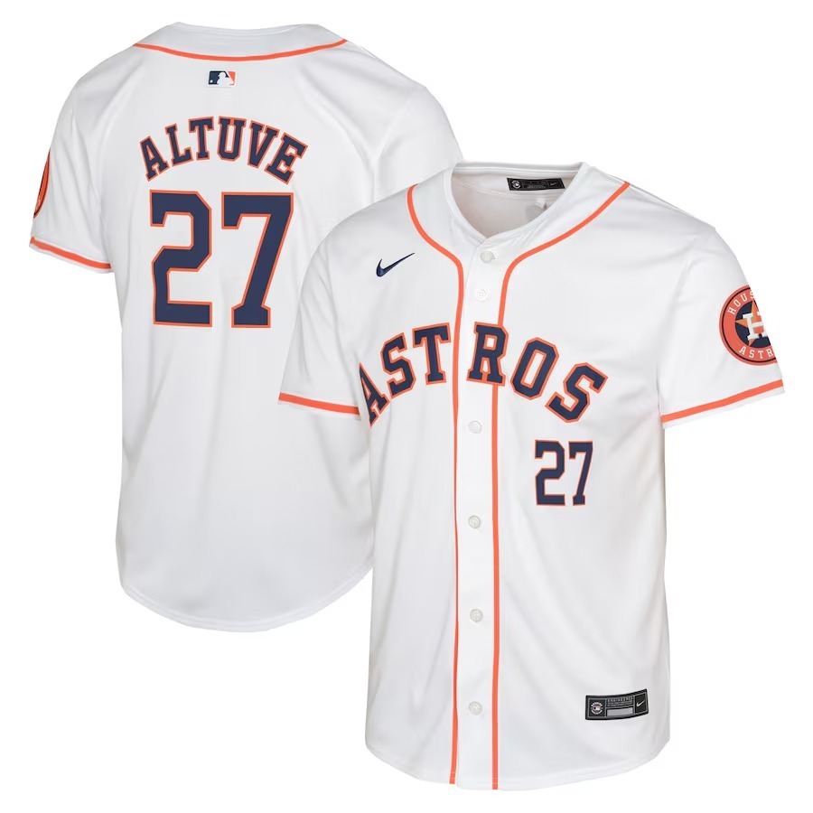 Youth Houston Astros Jose Altuve Nike White Home Limited Player Jersey - Jersey