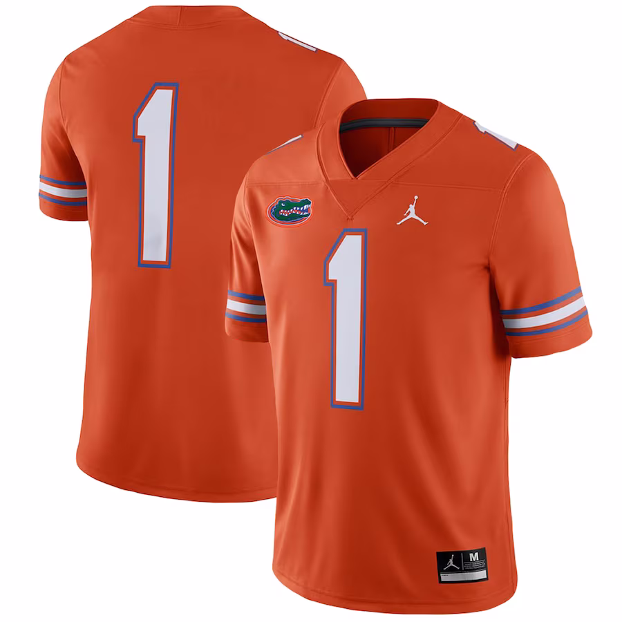 #1 Florida Gators Jordan Brand Alternate Game Jersey - Orange - Jersey