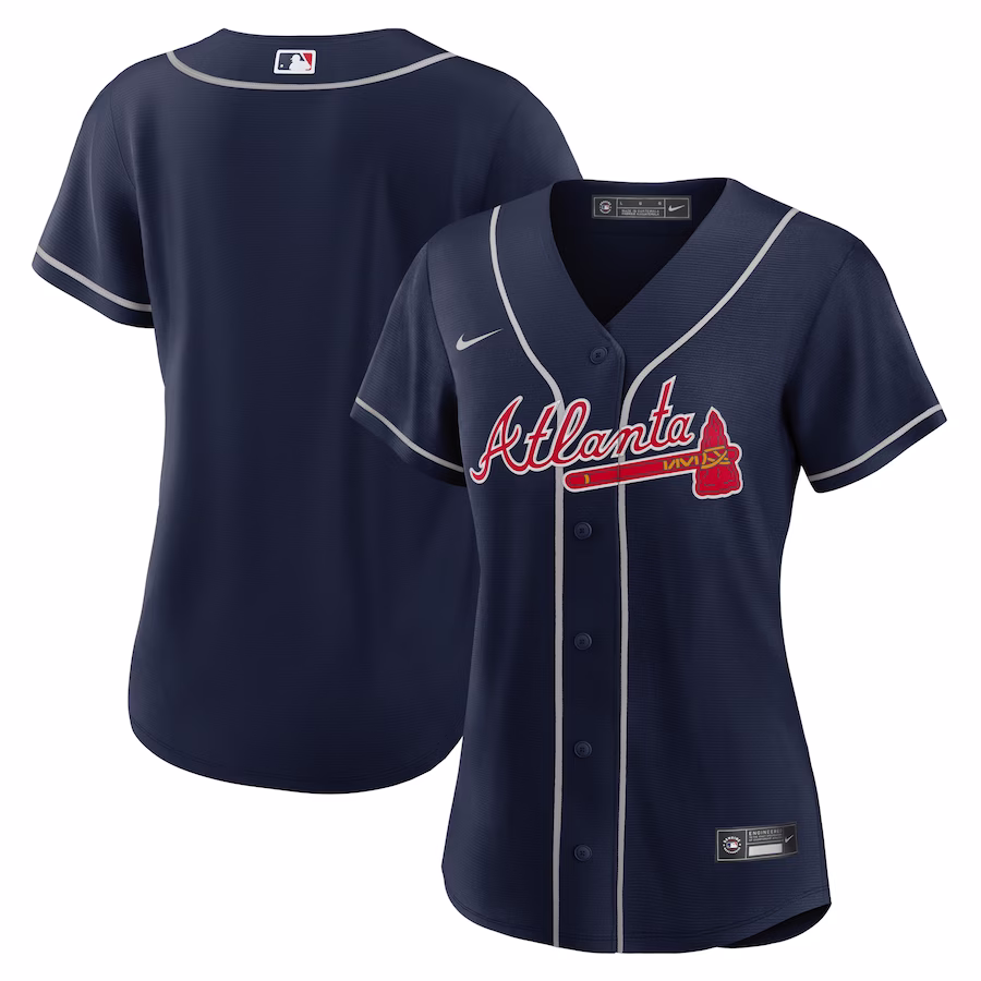 Women's Atlanta Braves Nike Navy Alternate Replica Team Jersey - Jersey