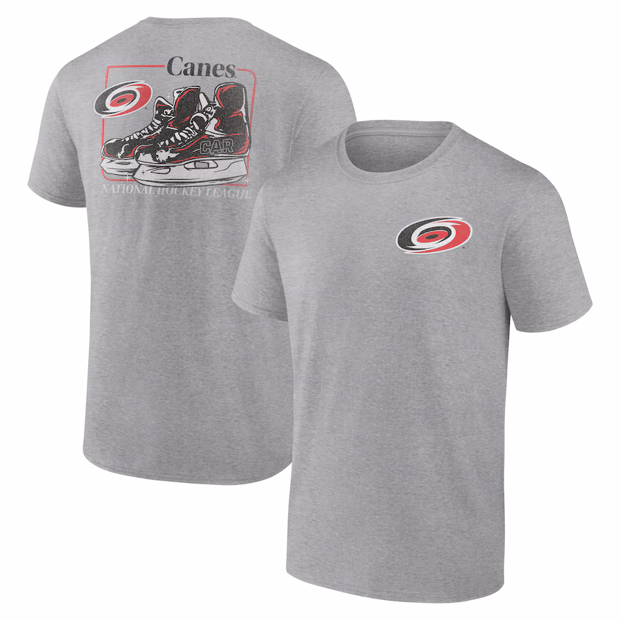 Men's Carolina Hurricanes Heather Gray Glory Skates T-Shirt - Jersey