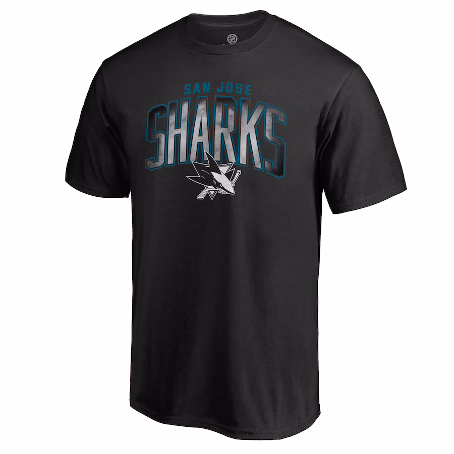 Men's San Jose Sharks Black Arch Smoke T-Shirt - Jersey