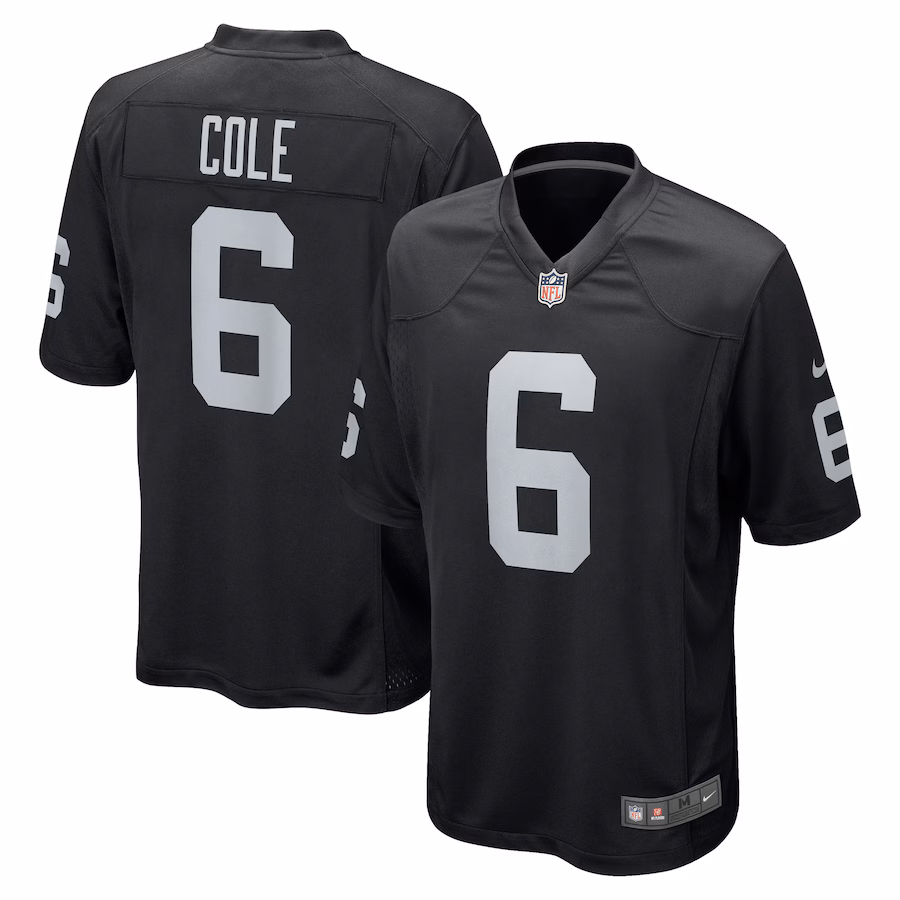 Men's Las Vegas Raiders AJ Cole Nike Black Game Jersey - Jersey