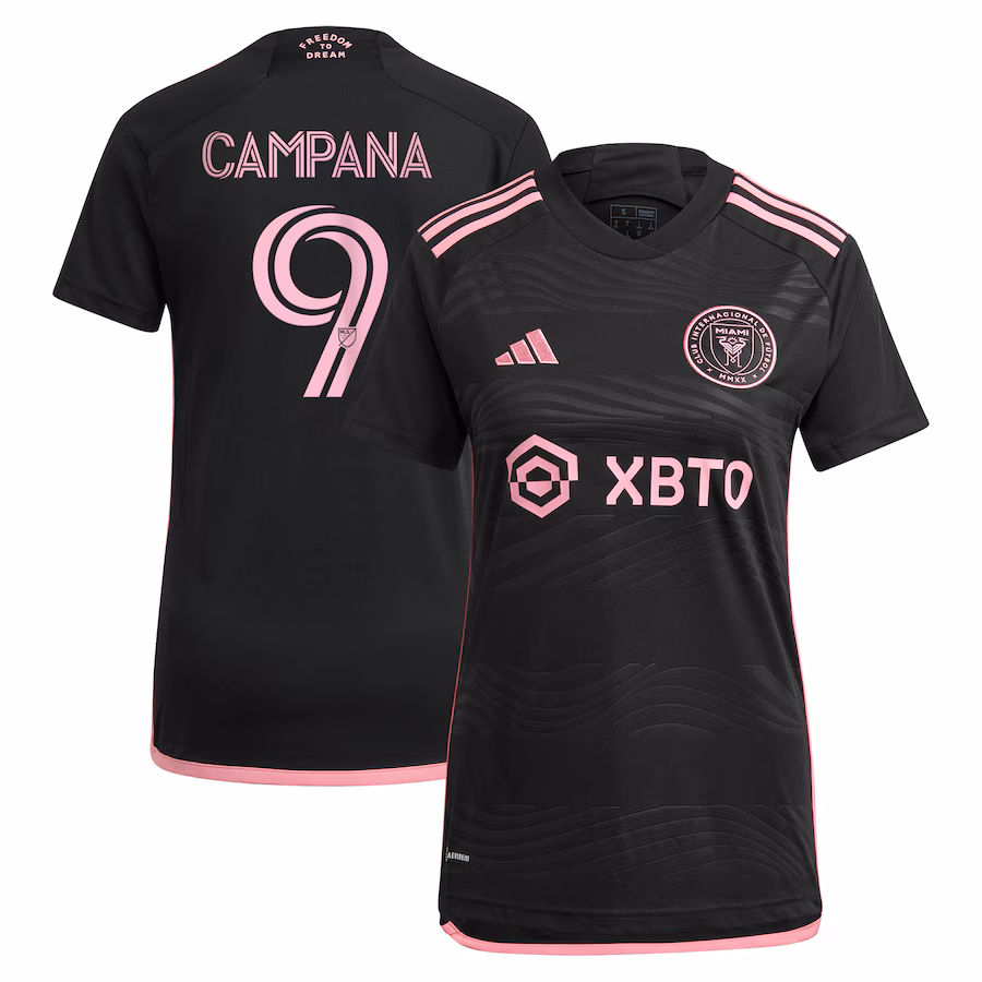 Women's Inter Miami CF Leonardo Campana adidas Black 2023 La Noche Replica Player Jersey - Jersey