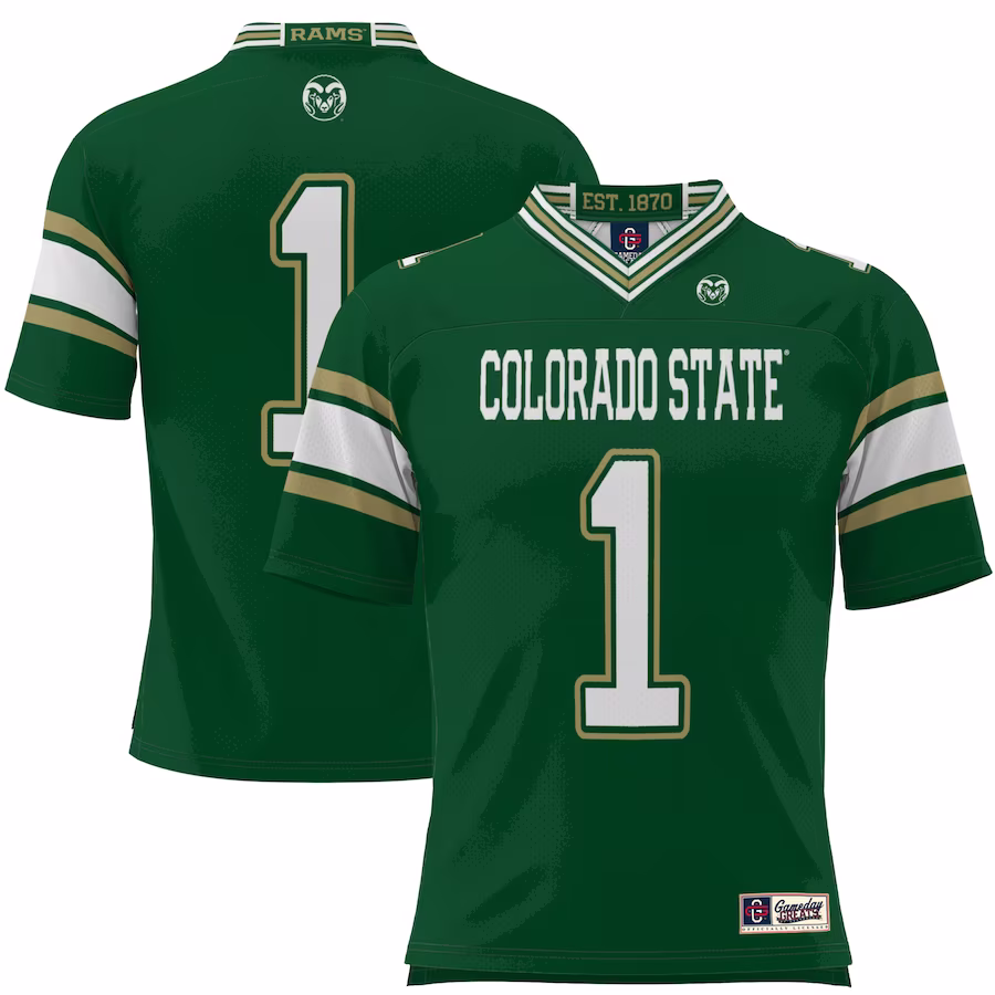 #1 Colorado State Rams GameDay Greats Youth Football Jersey - Green - Jersey
